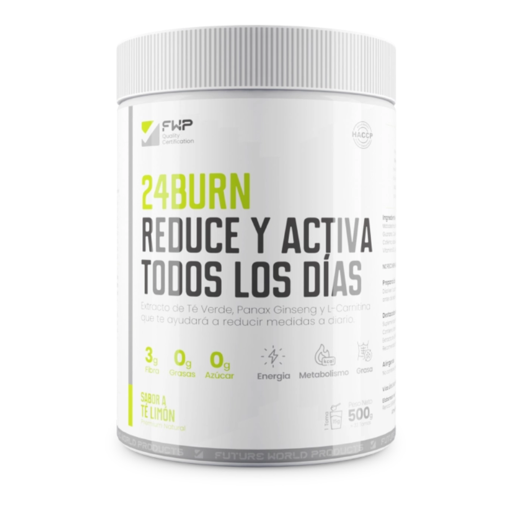 Pote de 24BURN sabor té limón de FWP Chile